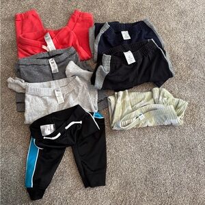 Kids Bottoms Set of 7 pairs of pants and one set of shorts 18 months 24 months
